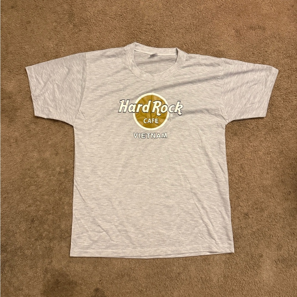 Hard Rock Vietnam Cafe Light Gray Tee with Gold Logo